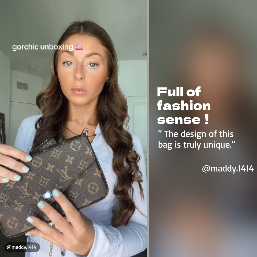 Designer Monogram  Félicie Pochette Bag - Gorchic - $79.99