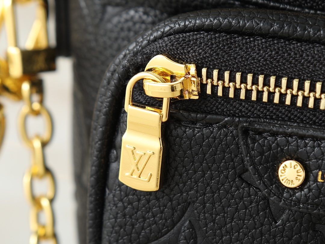 Designer Monogram Empreinte Monogram Leather Black Bumbag - Bag - Gorchic - $122.99