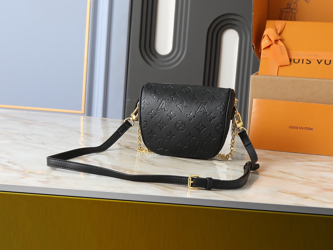 Designer Monogram Empreinte Monogram Leather Black Bumbag - Bag - Gorchic - $122.99