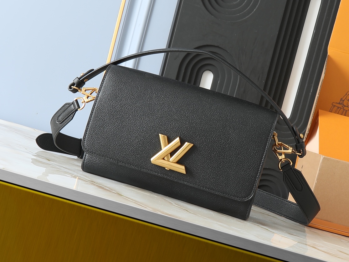 Designer Monogram Twist Black Bag - Gorchic - $157.99