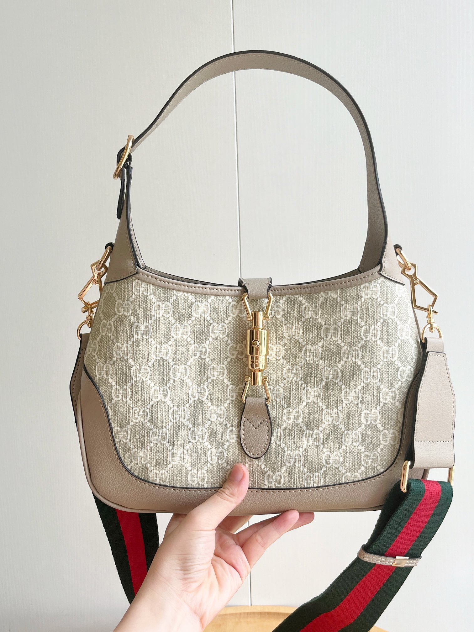 Double-G Jackie 1961 Small GG And Leather Bag - Gorchic - $124.99