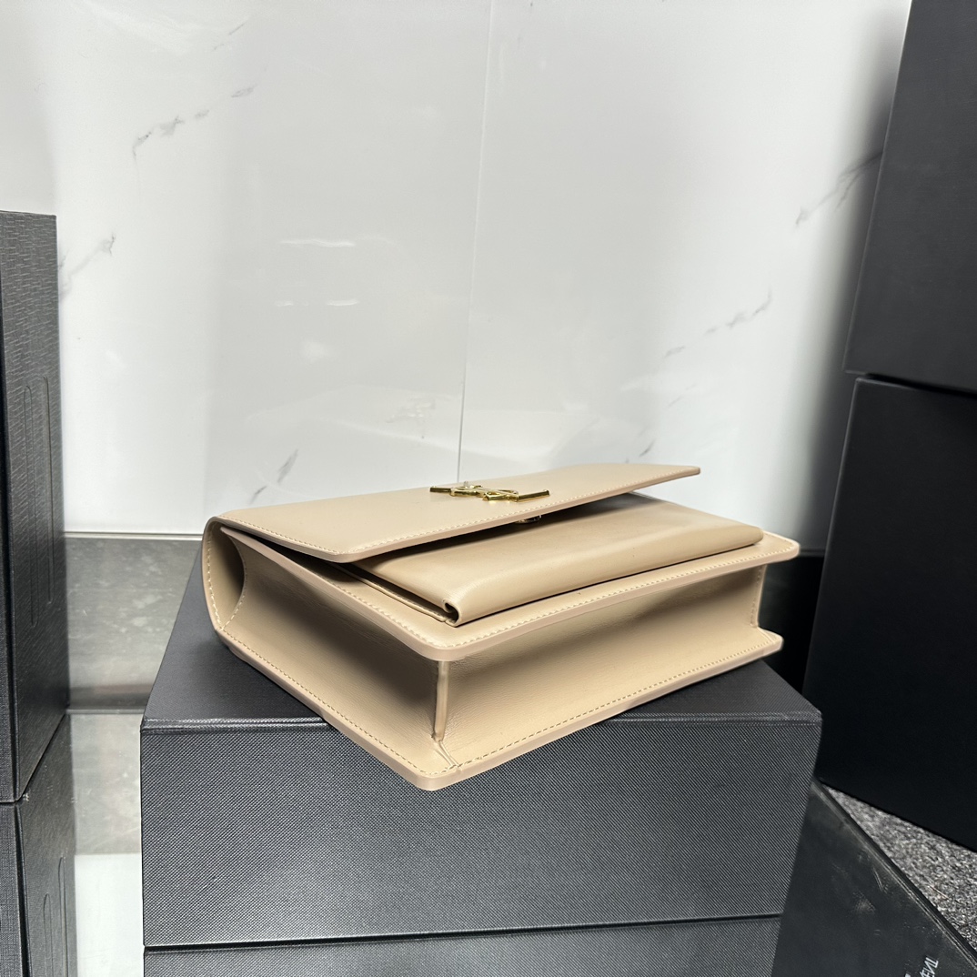 Lady Designer  Fashion Sunset medium leather cross-body bag Dark Beige - Bag - Gorchic - $135.99