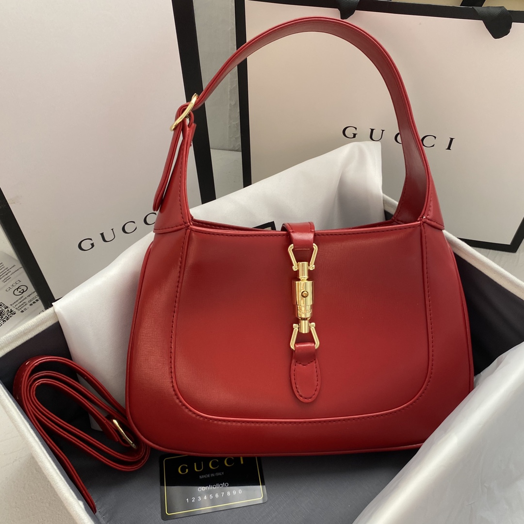 Double-G Jackie 1961 small shoulder bag-Red - Bag - Gorchic - $124.99