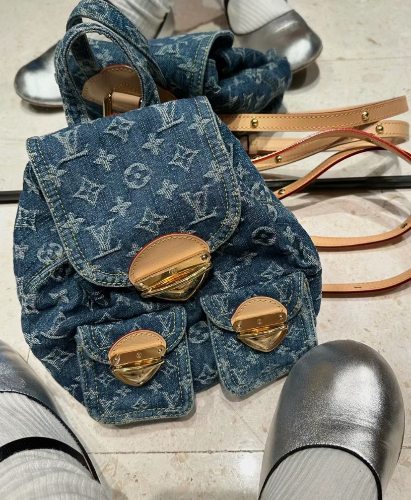 Designer Monogram Denim Backpacks - Bag - Gorchic - $146.99