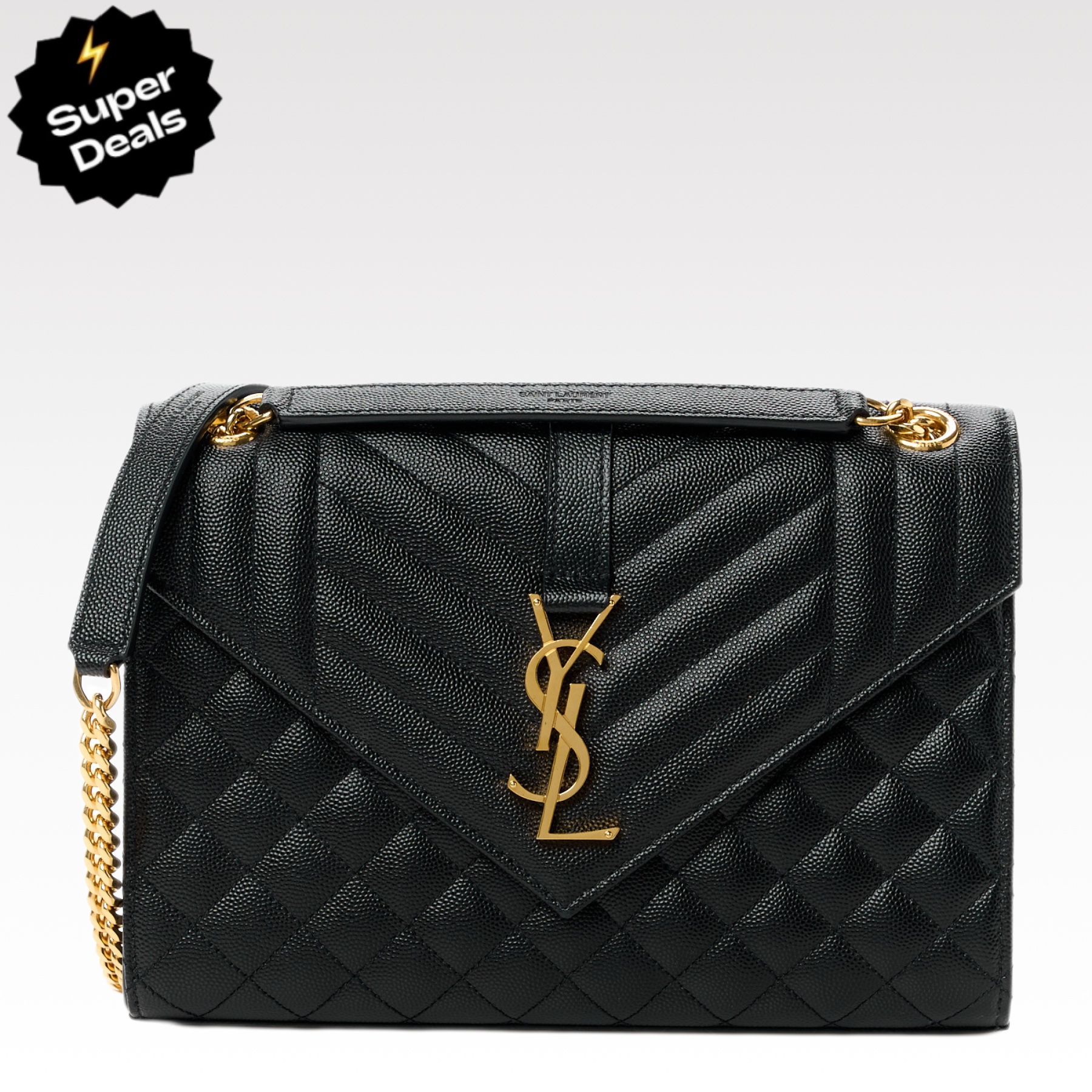 Lady Designer Envelope Medium Bag -Black Bag - Gorchic - $117.99