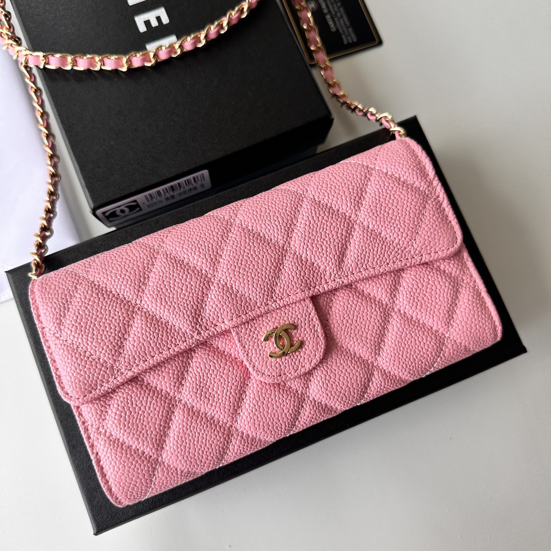 CC Inspired 23 Wallet on Chain- Light Pink Bag - Gorchic - $98.99