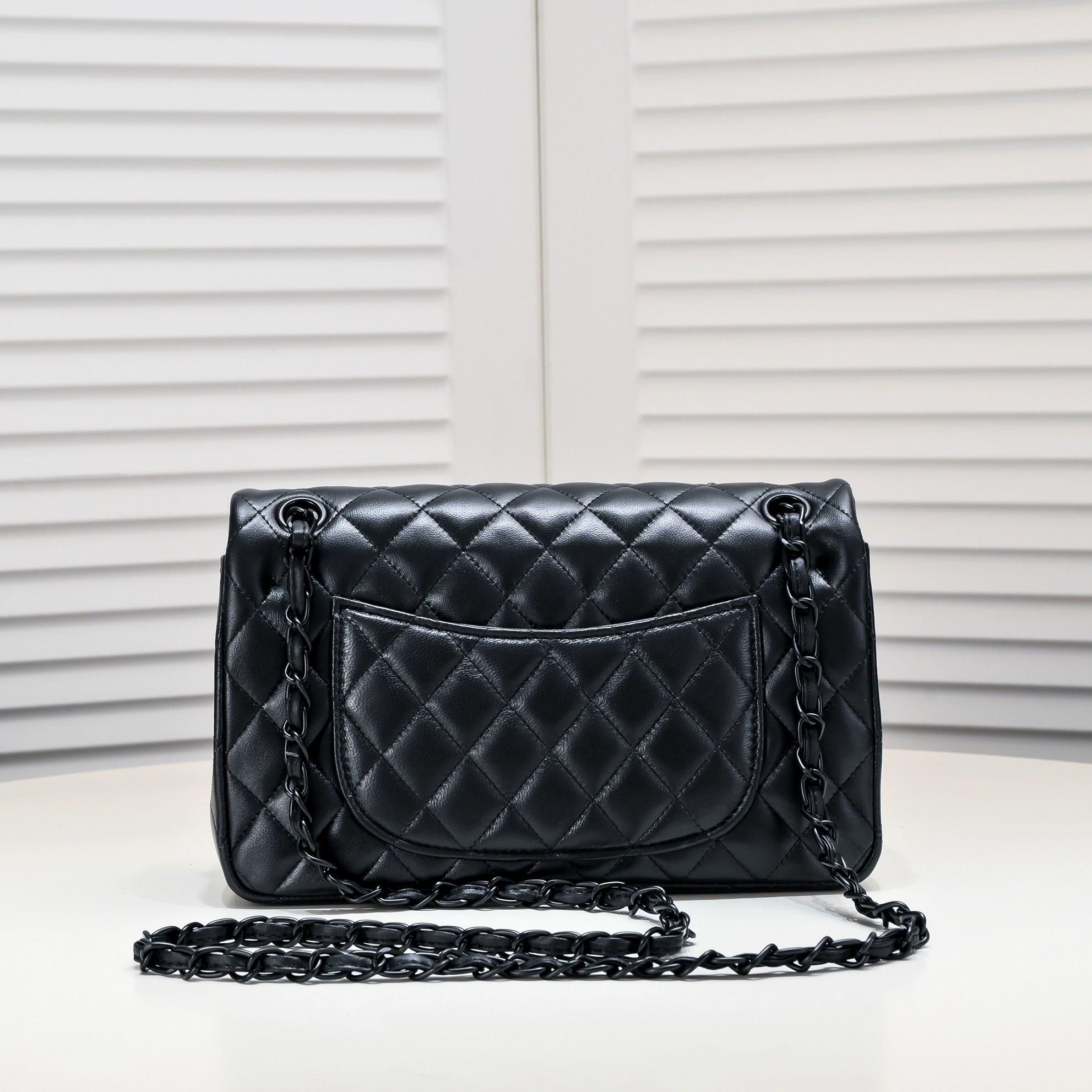 CC Inspired Classic Double Flap Bag Black Hardware - Bag - Gorchic - $122.99