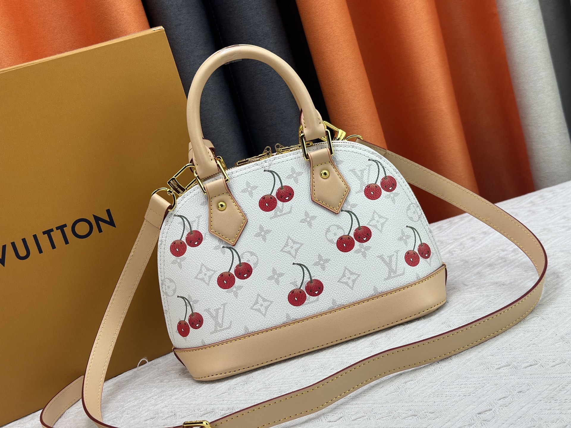 Designer Monogram x Murakami  x TM Alma BB White Bag - Gorchic - $128.99