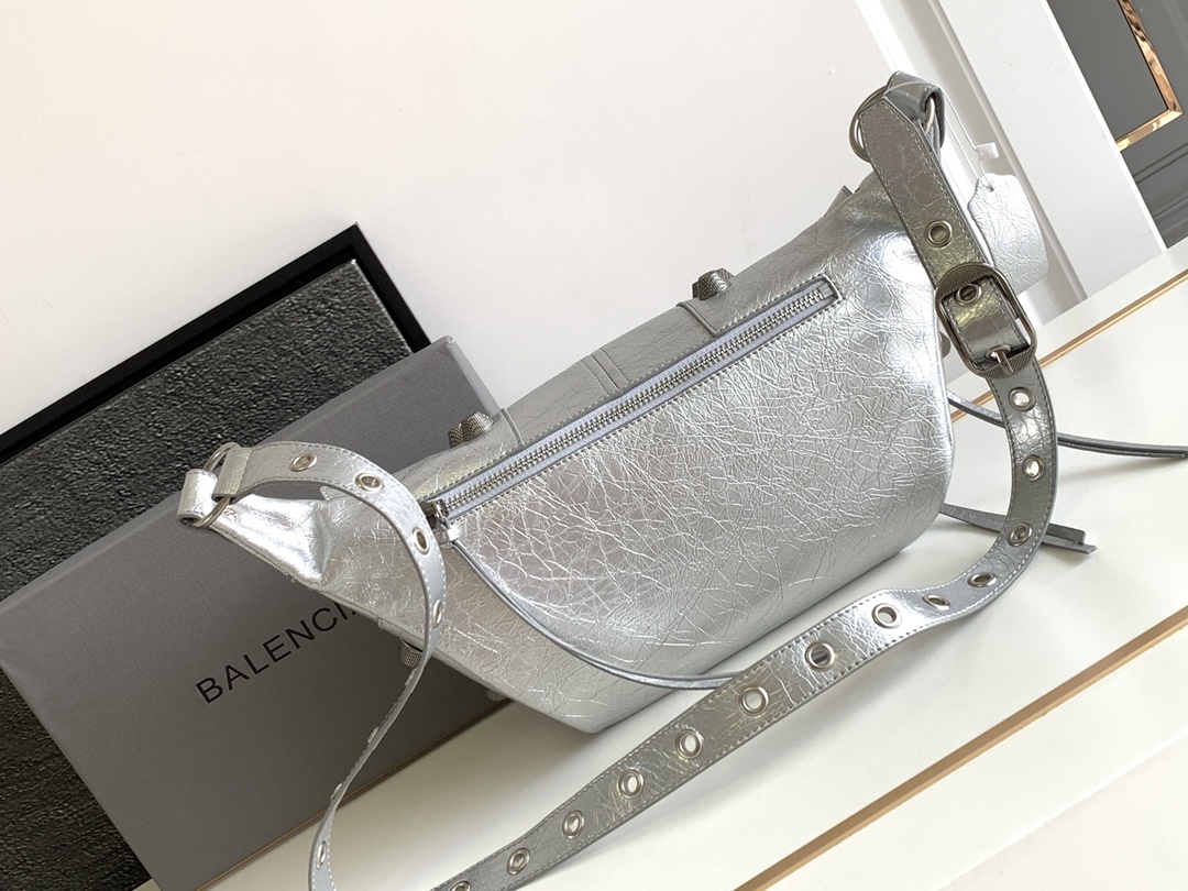 Hourglass iconic Crossbody Belt Sliver Bag - Gorchic - $178.99