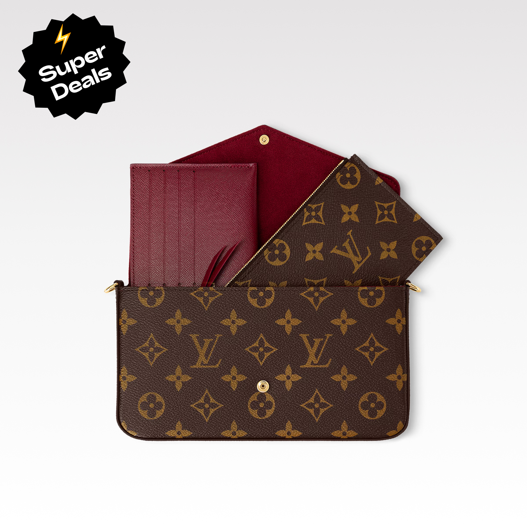 Designer Monogram  Félicie Pochette Bag - Gorchic - $77.99