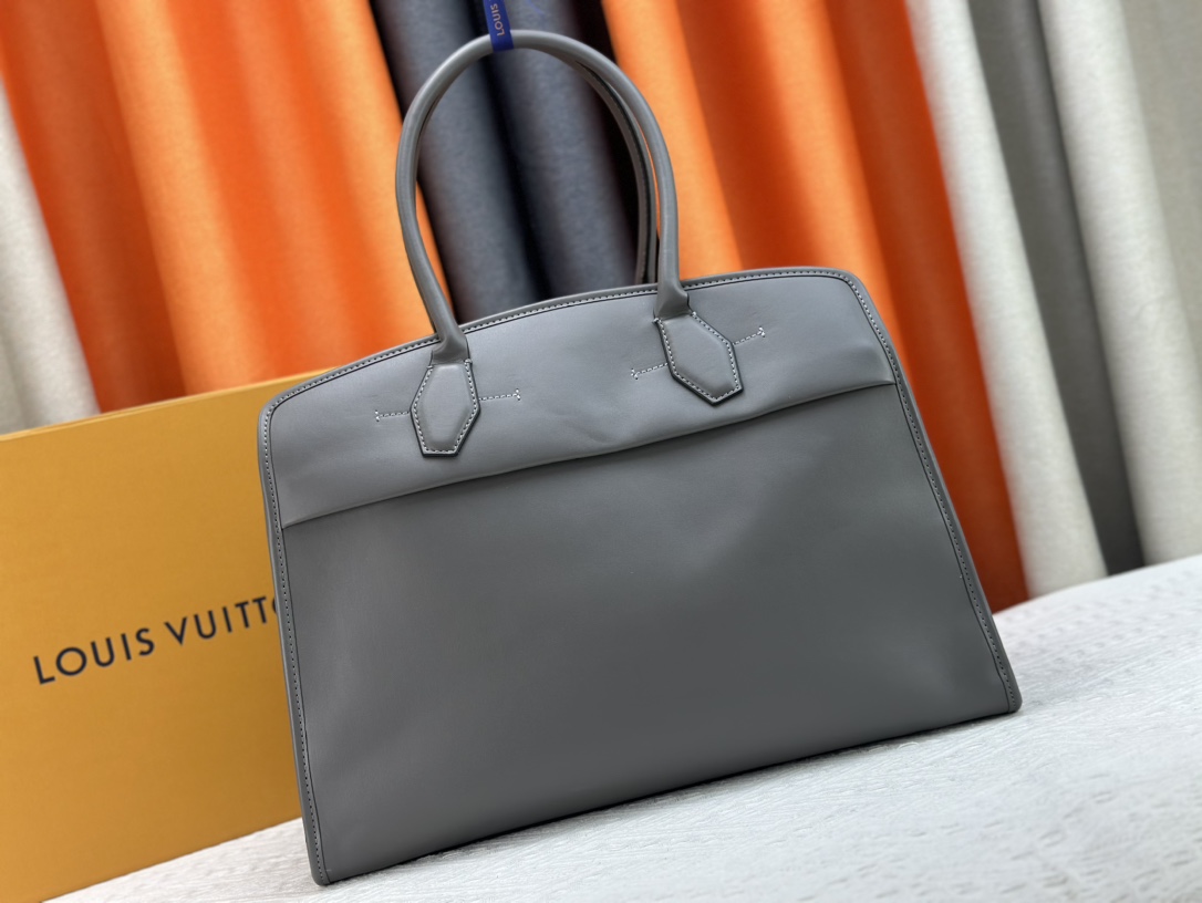 Designer Monogram City Steamer Large Handbag - Grey Bag - Gorchic - $164.99