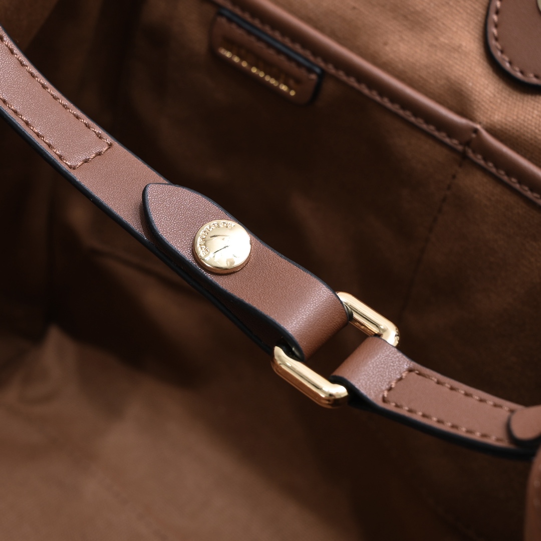 burbery Invisible War Horse Shopper - Checkered Brown Bag - Gorchic - $163.99