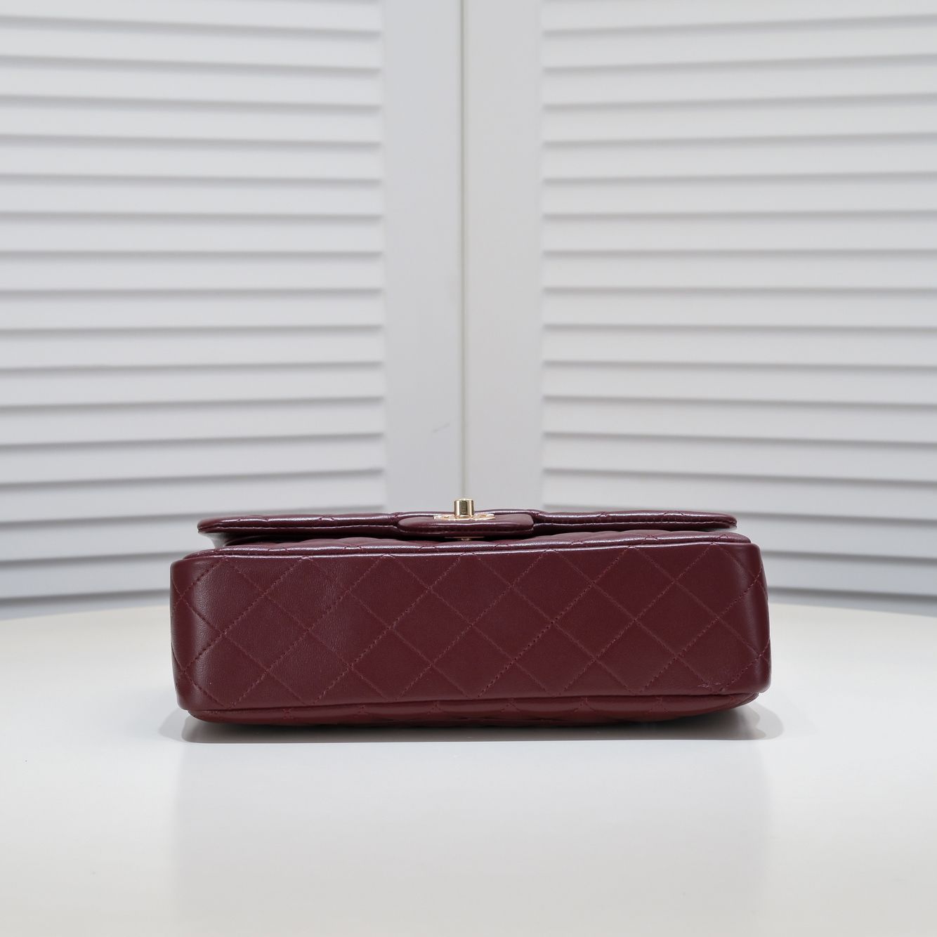 CC Inspired Classic Double Flap Bag Dark Red Golden Hardware - Bag - Gorchic - $122.99