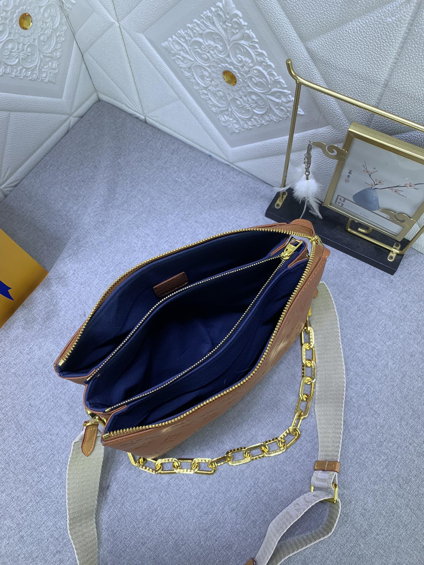 Designer Monogram Coussin PM Dark Brown Small Handbag - Gorchic - $128.99