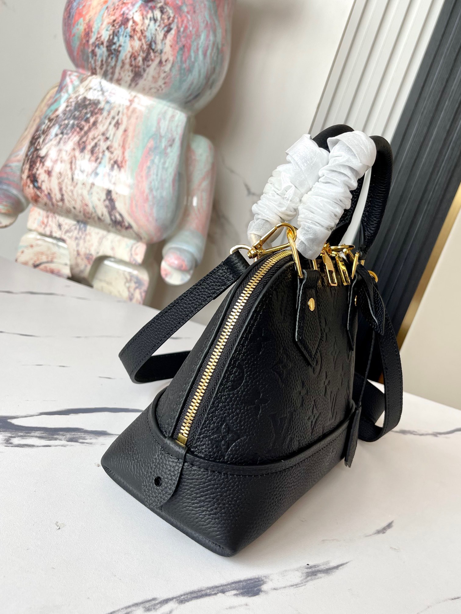 Designer Monogram Alma BB 2way bag Monogram Empreinte Leather - Bag - Gorchic - $146.99