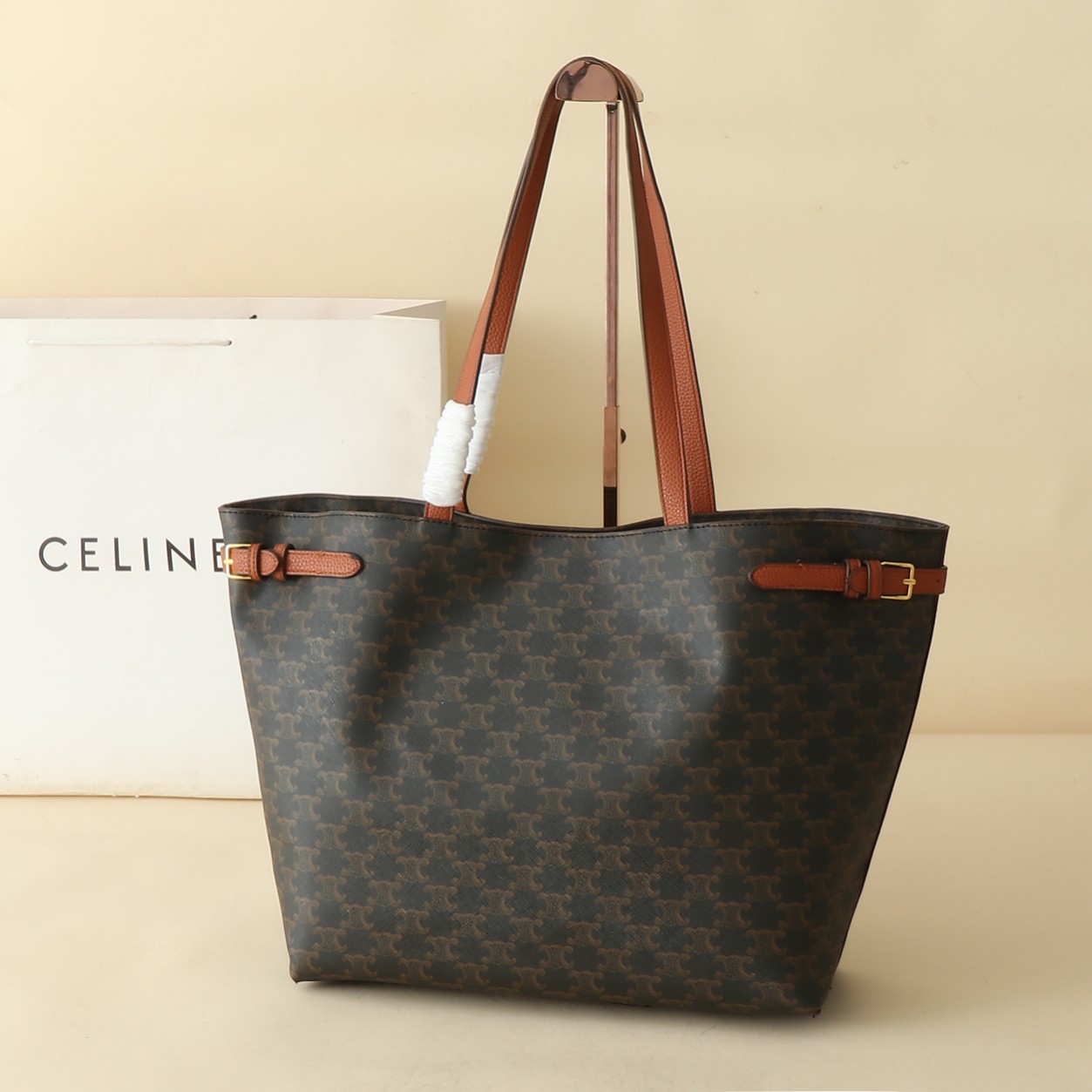 CL Cabas Aniais Tote bag Olive Brown - Bag - Gorchic - $146.99