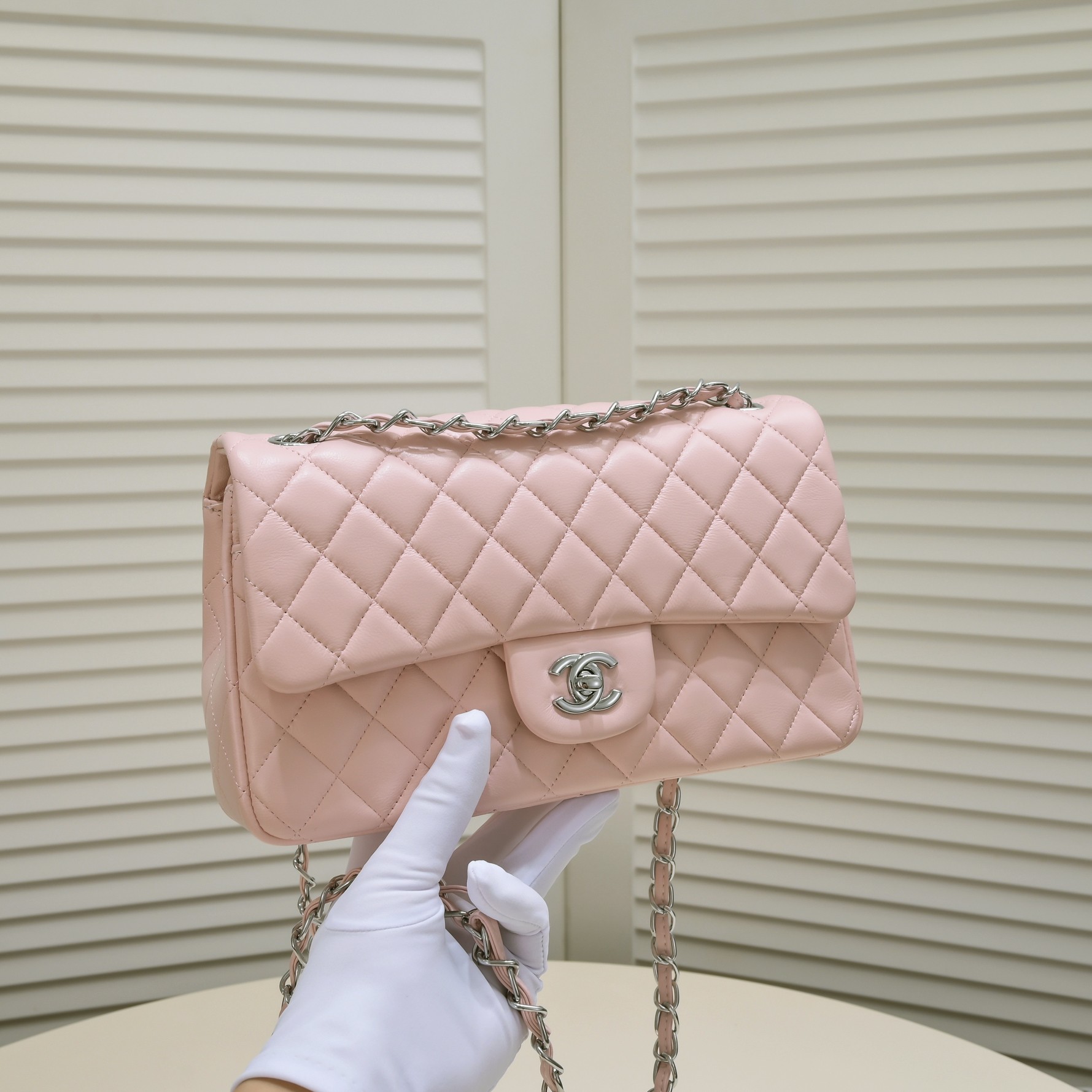 CC Inspired Classic Double Flap Bag Pink Sier Hardware - Bag - Gorchic - $122.99