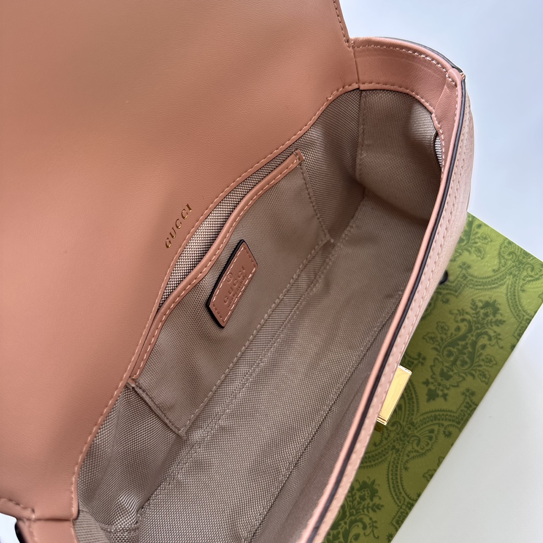 Double-G Horsebit 1955 Small Pink Shoulder Bag - Gorchic - $121.99