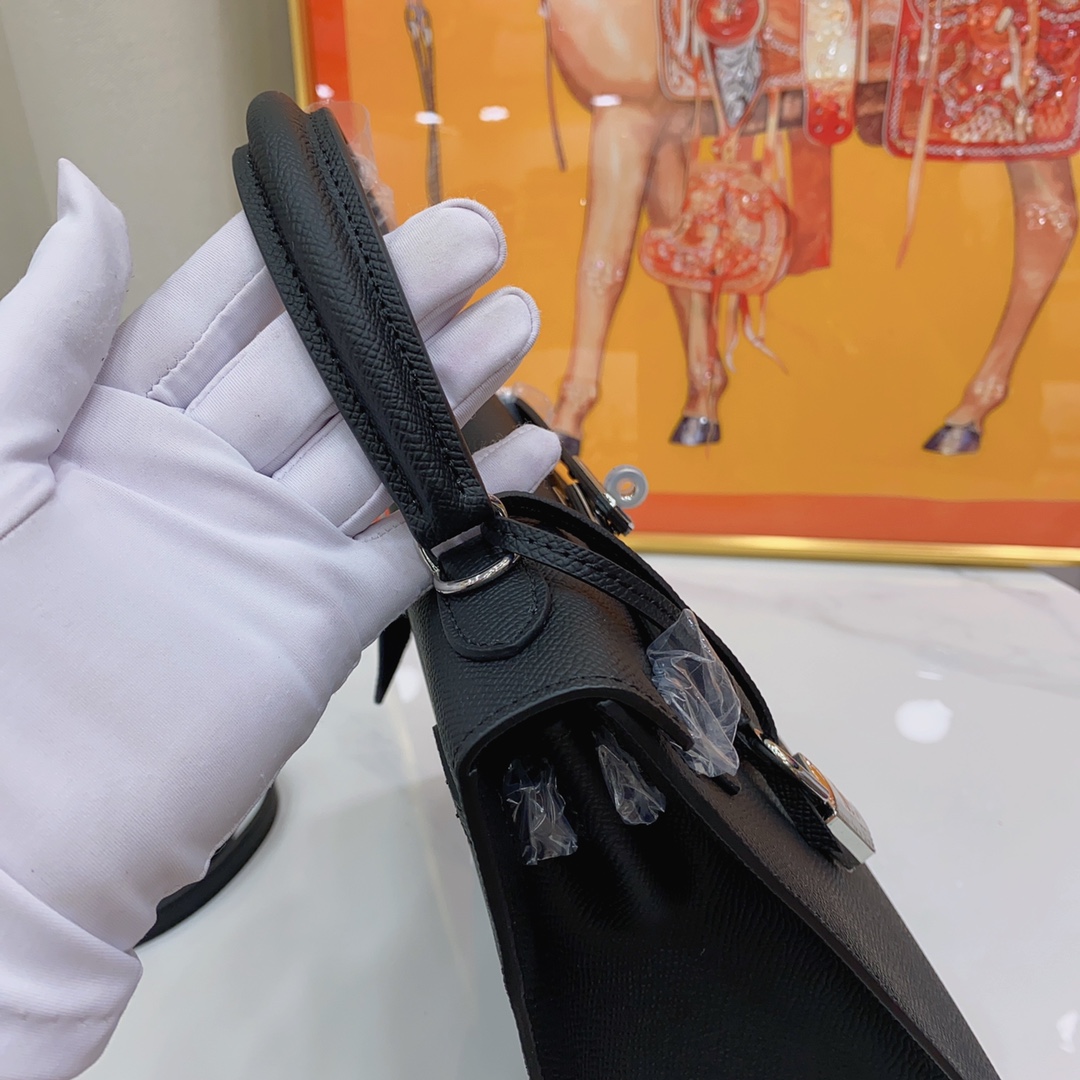 H-Inspired Kelly Haze Black Silver Hardware - Bag - Gorchic - $148.99