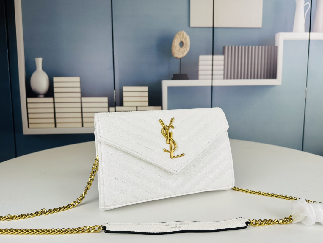 Lady Designer Fashion Cassandre Envelope - White - Gorchic - $119.99