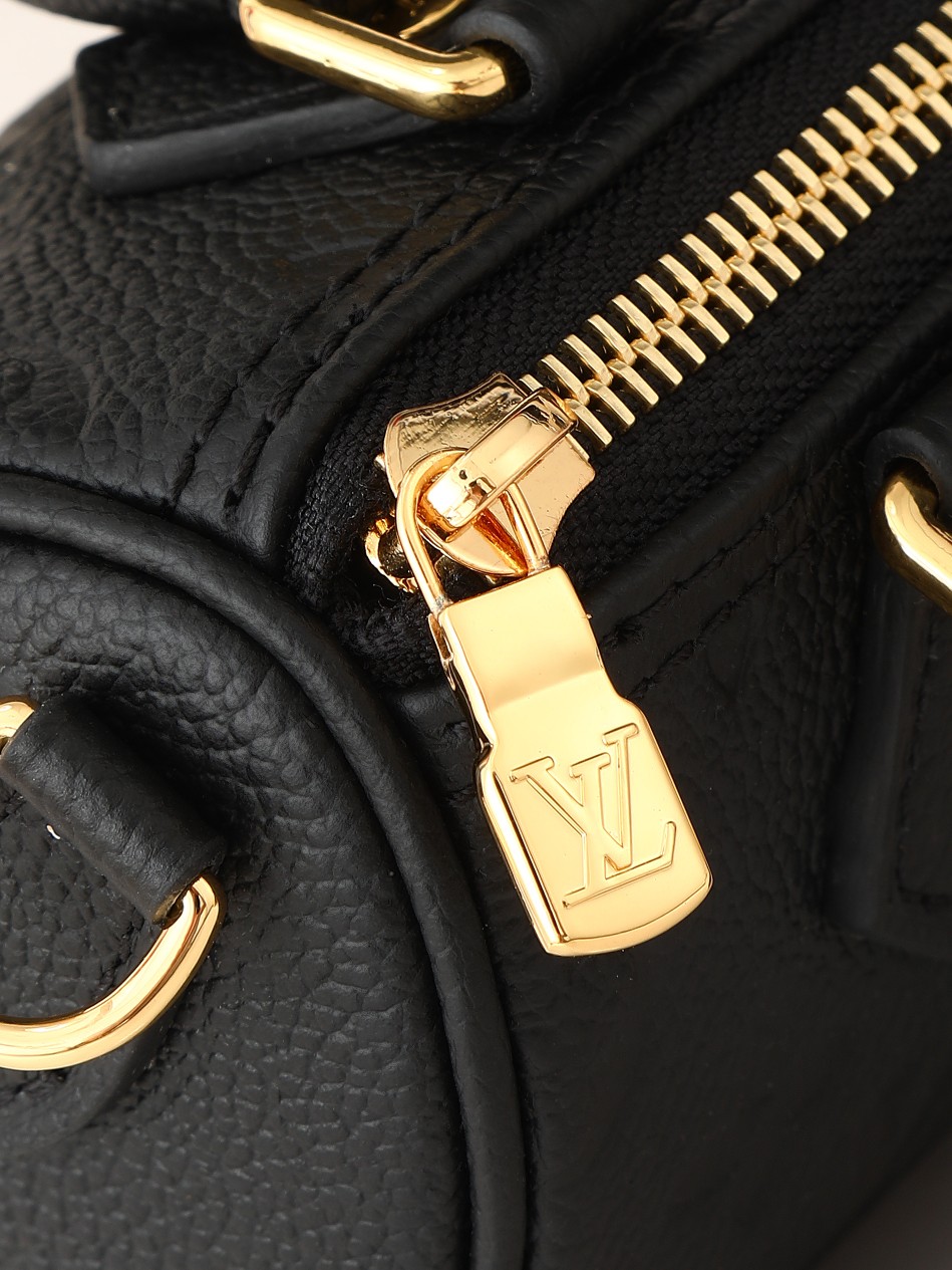 Designer Monogram Empreinte Monogram Leather Black Nano Speedy- Bag - Gorchic - $119.99