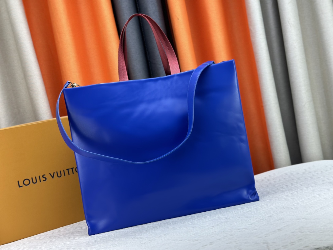 Designer Monogram  Bag Shopper Tote MM in Blue - Bag - Gorchic - $132.99