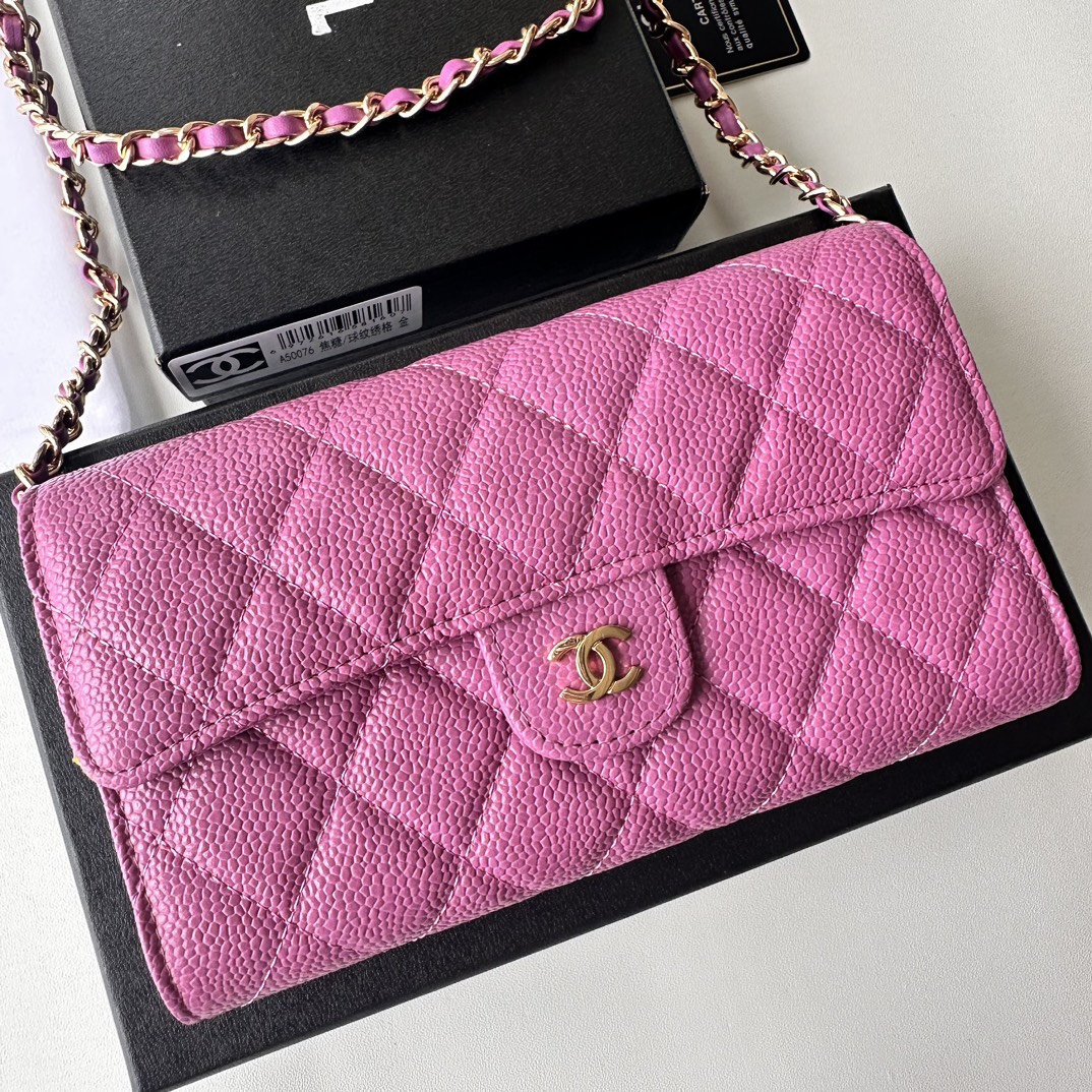 CC Inspired 23 Wallet on Chain- Pink Bag - Gorchic - $98.99