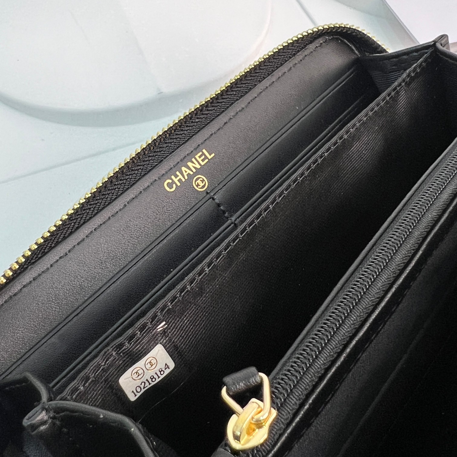 CC Inspired Boy Zip Around Wallet Quilted Caviar Long-Plain Gold Wallet - Gorchic - $52.99