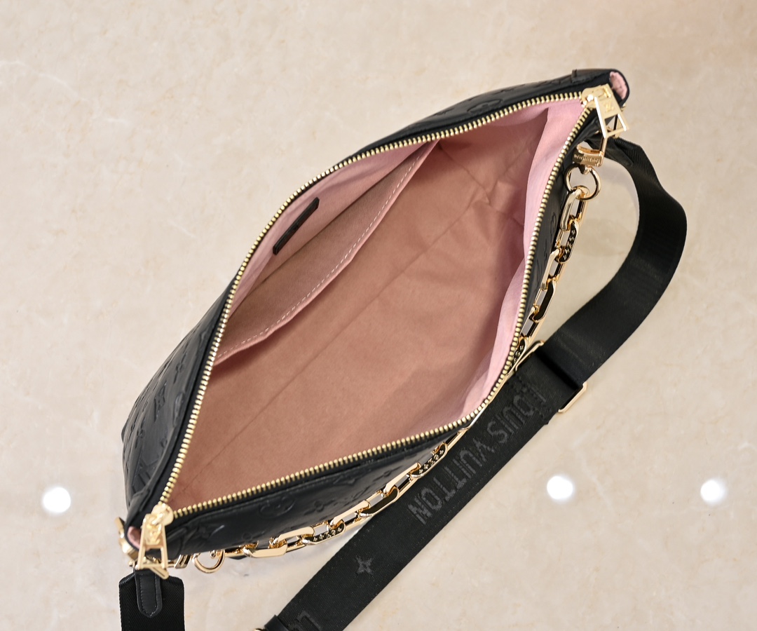 Designer Monogram Coussin Hobo MM Black Bag - Gorchic - $122.99