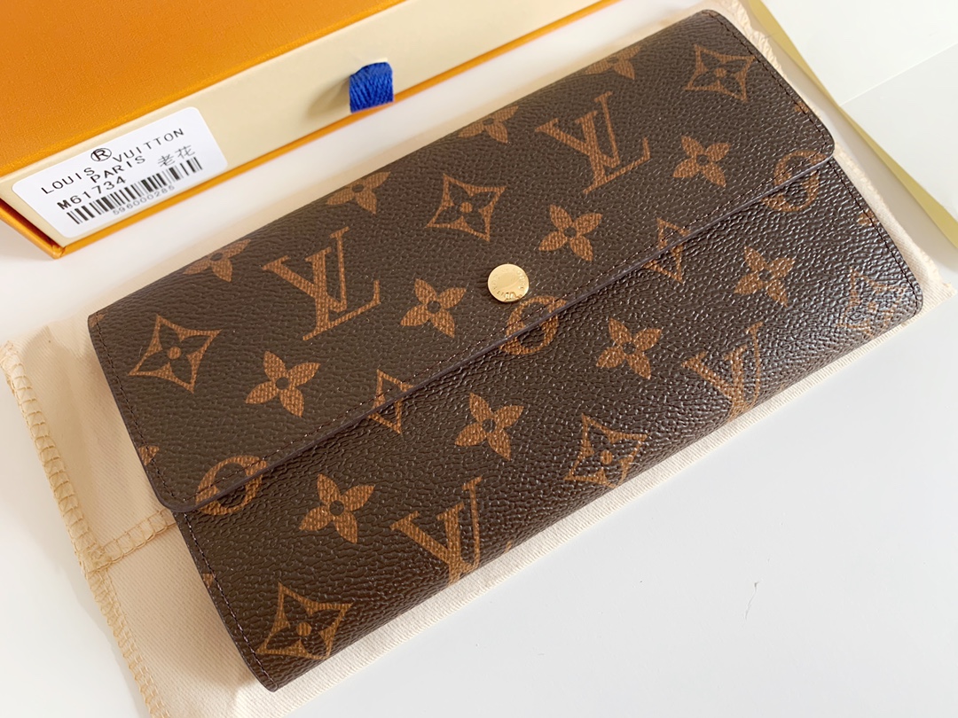 Designer Monogram Portefeuille Sarah Long Wallet - Gorchic - $44.99
