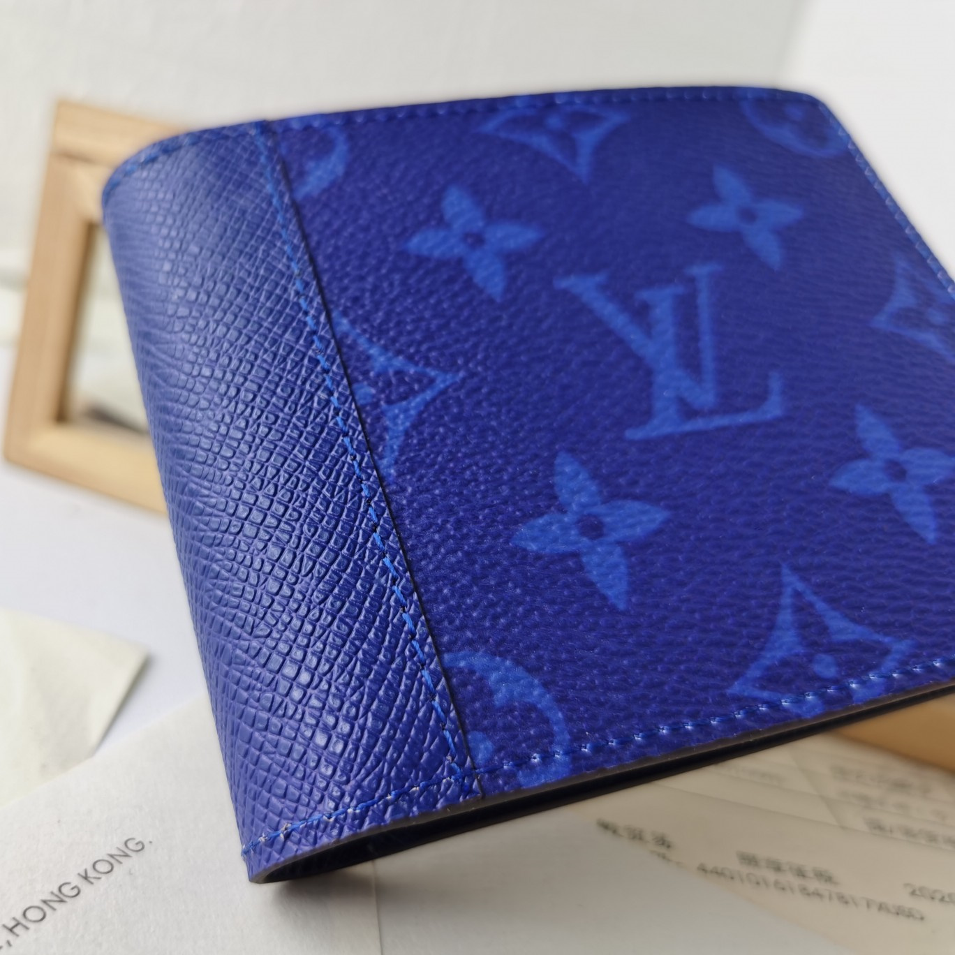 Designer Monogram Multiple Blue Wallet - Gorchic - $44.99