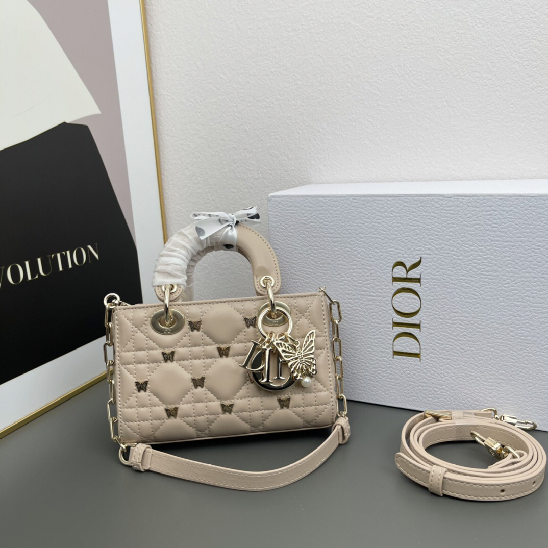 D Inspired Lady D Inspired Butterfly Rivet Calfskin Bags - Bag - Gorchic - $174.99