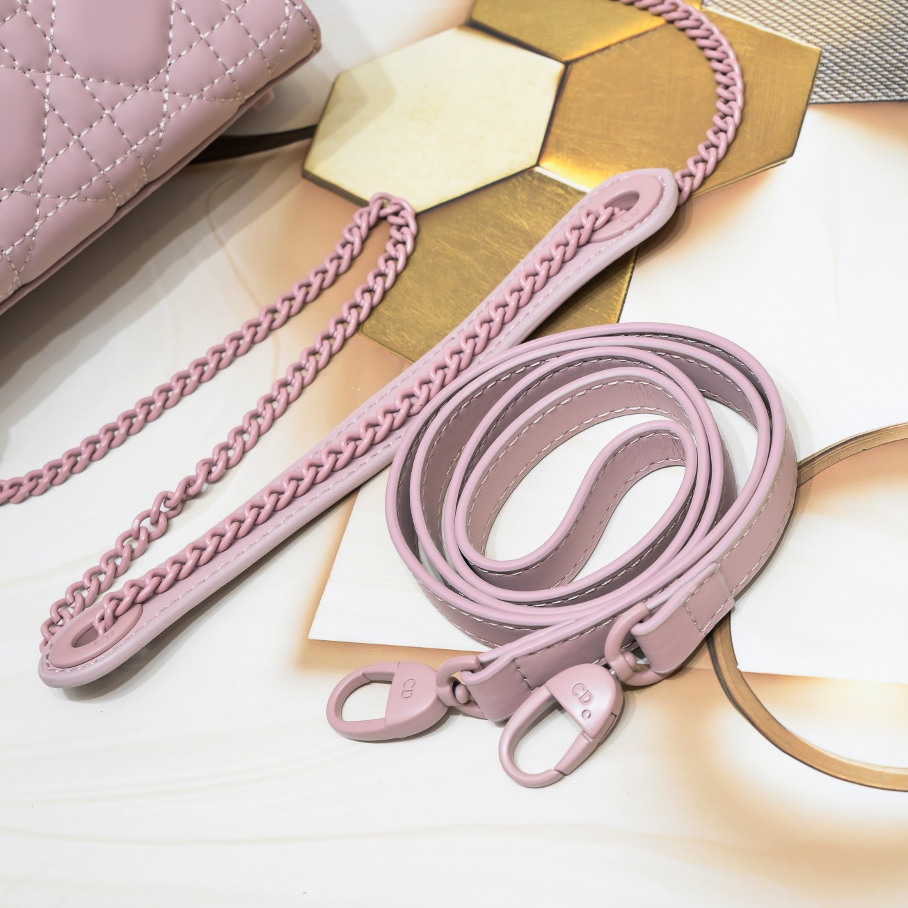 D Inspired Mini Lady D Inspired Bag Purple Ultramatte Calfskin - Bag - Gorchic - $138.99