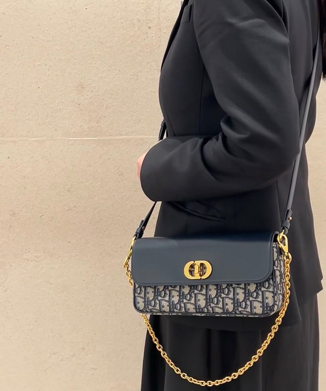 D Inspired Saddle Blue Chain Pouch Bag - Gorchic - $137.99