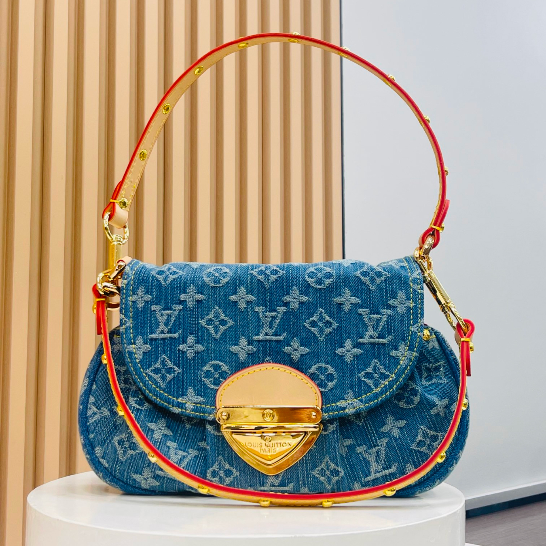 Designer Monogram New  Remix Sunset Denim bag - Gorchic - $131.99