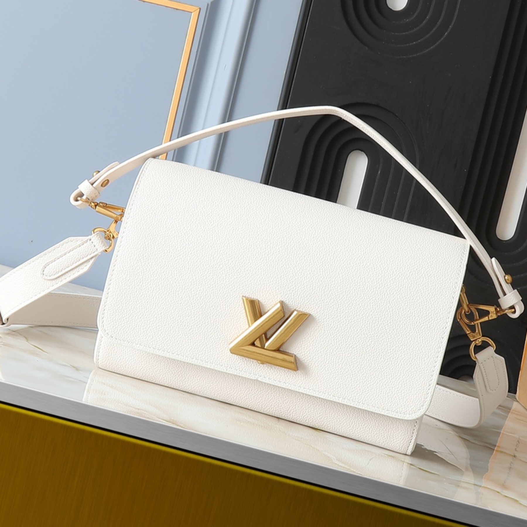 Designer Monogram Twist White Bag - Gorchic - $157.99