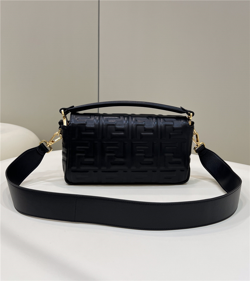 FD Embossed Baguette Bag - Gorchic - $138.99