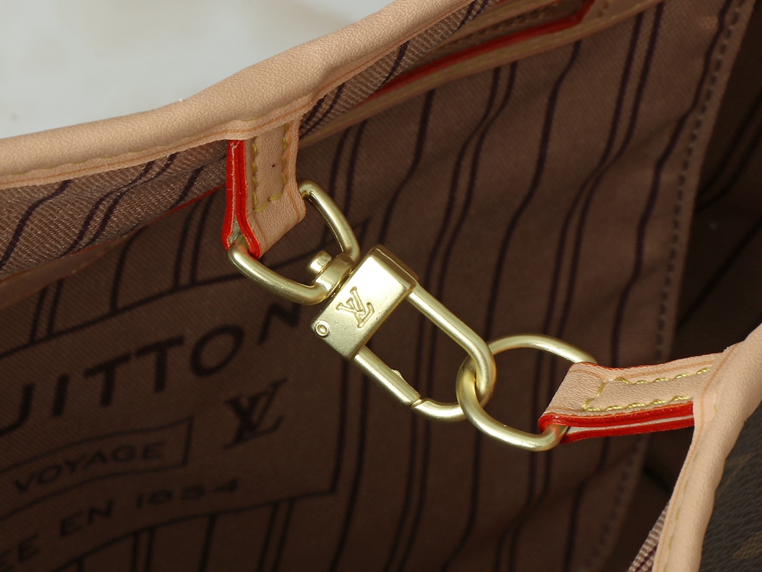 Designer Monogram Neverfull Bandoulière Inside Out MM Size Khaki Bag - Gorchic - $136.99