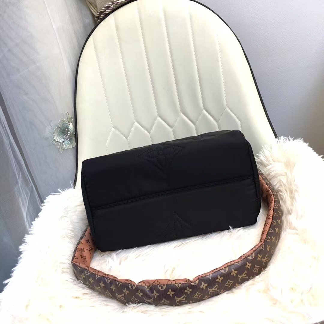 Designer Monogram  Econyl Mini Monogram Pillow Speedy Bandouliere 25 Black Bag - Gorchic - $124.99