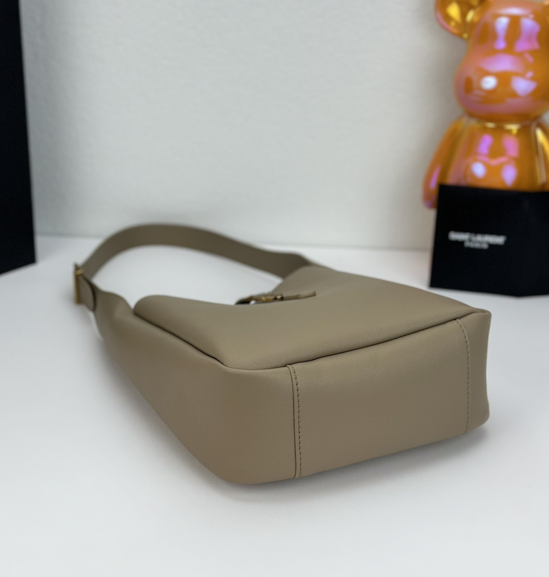 Lady Designer LE 5 À 7 small bag in soft python Beige - Bag - Gorchic - $165.99