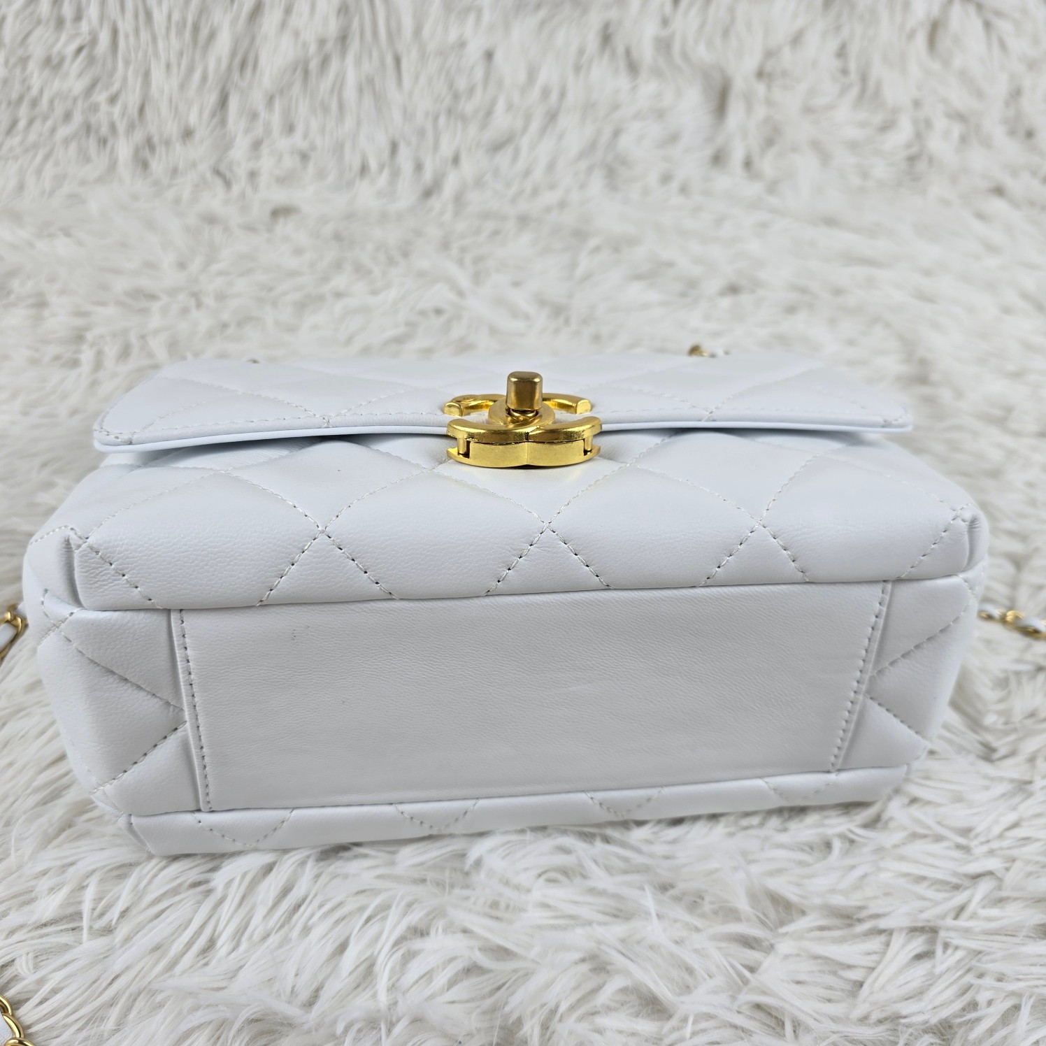 CC Inspired 24A Pearl Small Flap Bag-White - Bag - Gorchic - $139.99