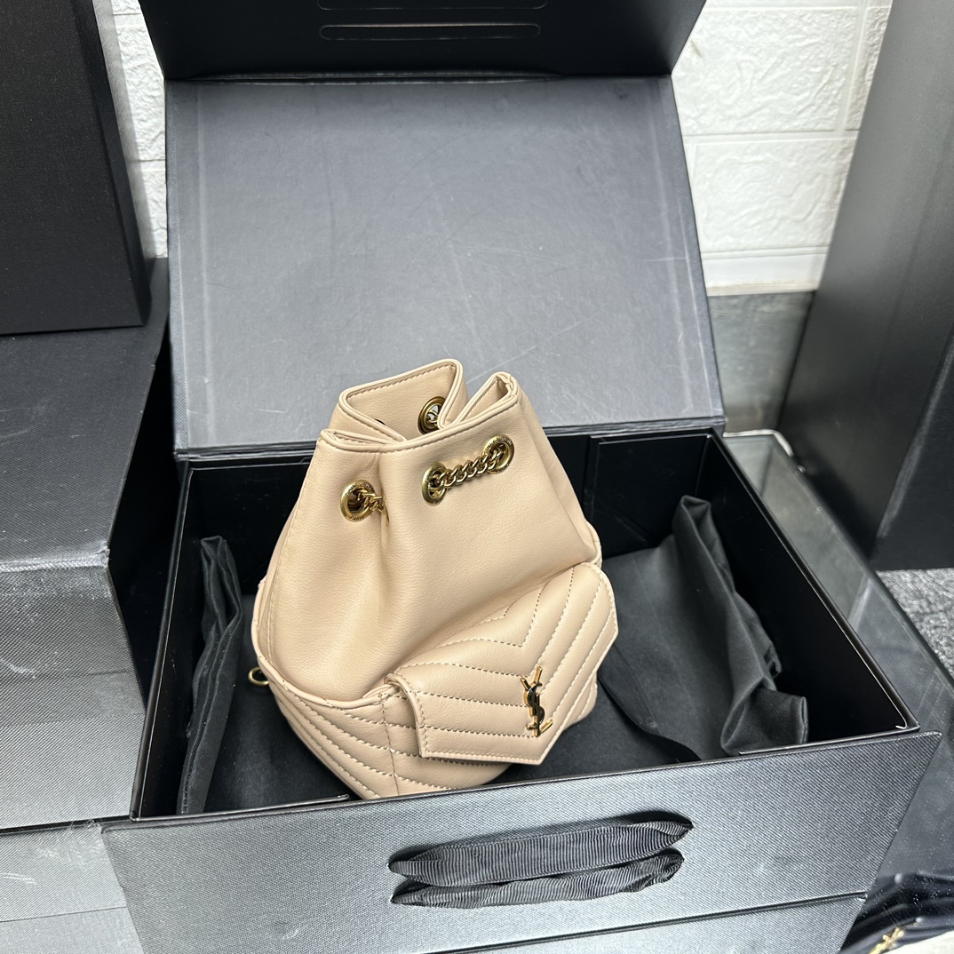 Lady Designer JOE backpack in Calfskin White - Bag - Gorchic - $139.99