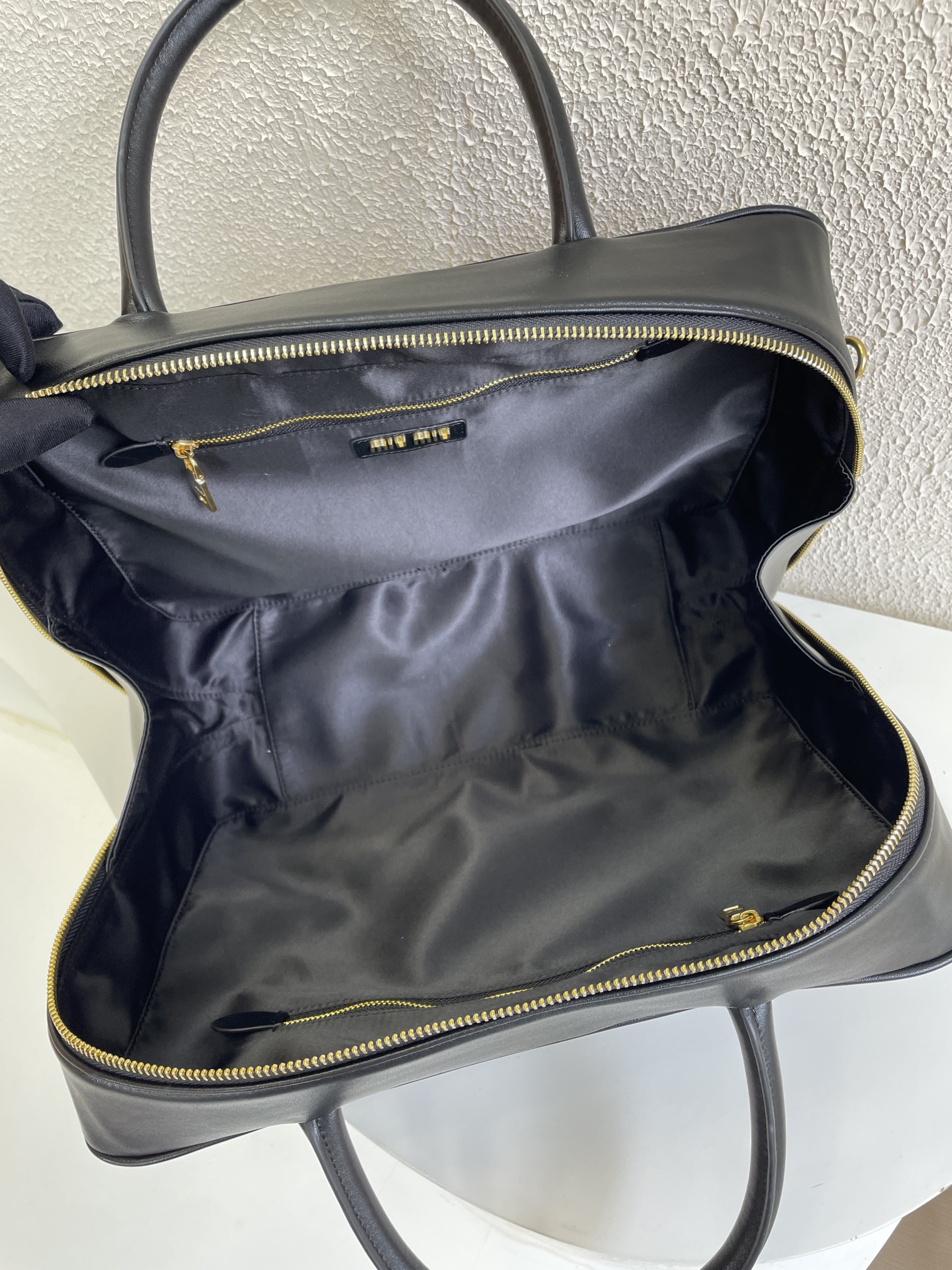 Residenza MU Leather Top-Handle Bag- Black - Bag - Gorchic - $158.99