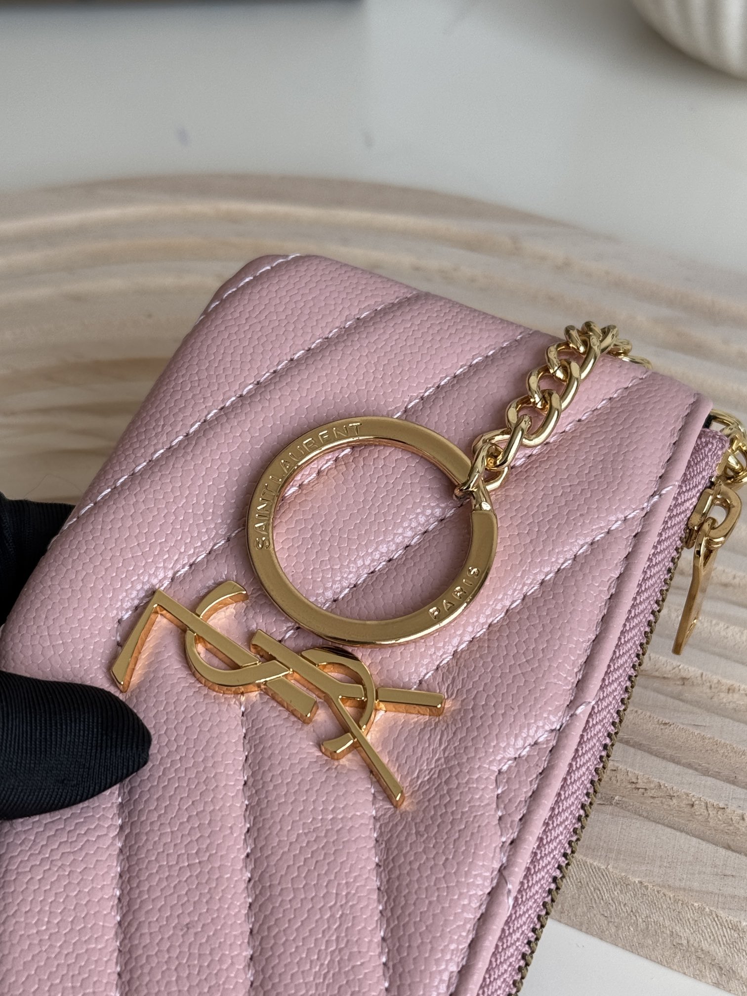 Lady Designer Ball-Patterned Cowhide Wallet -Pink Wallet - Gorchic - $55.99