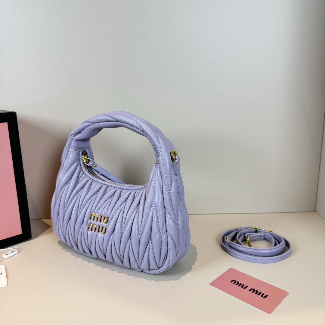 MU Wander matelassé nappa leather hobo bag handbag - Bag - Gorchic - $114.99