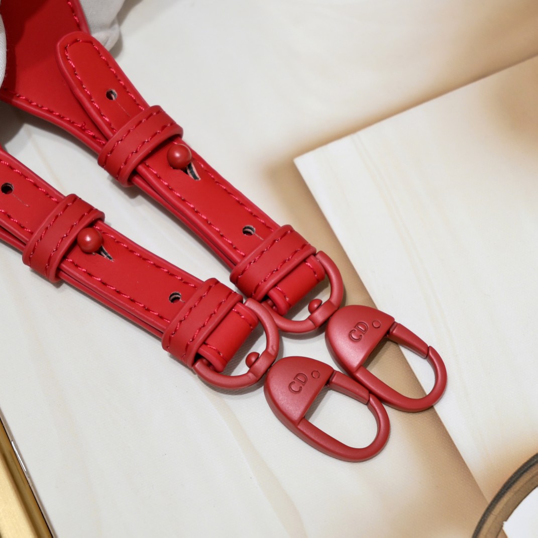 D Inspired Small Lady D Inspired Bag Red Ultramatte Calfskin - Bag - Gorchic - $144.99