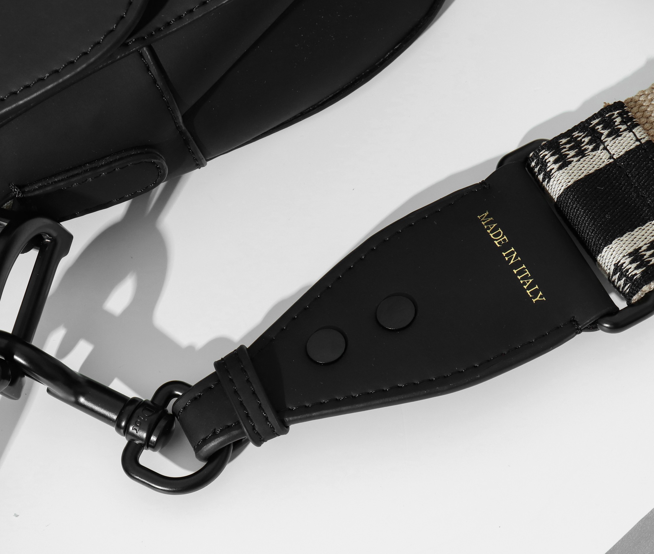 D Inspired Saddle Black Ultramatte Calfskin Bag - Gorchic - $138.99