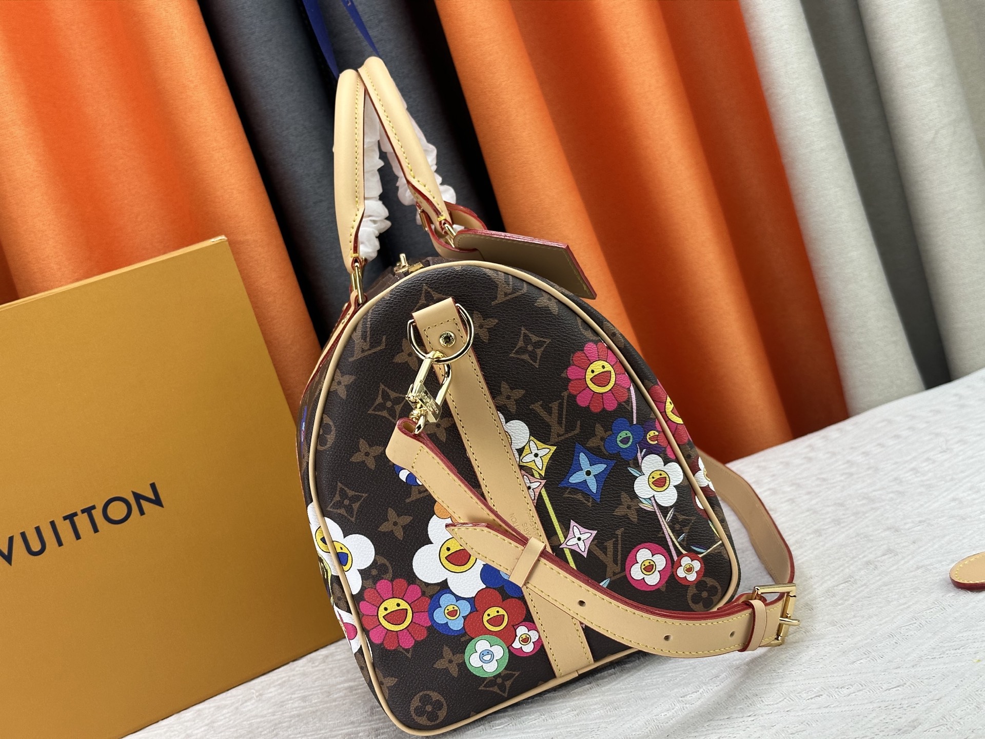 Designer Monogram x Murakami  x TM Keepall Bandoulière 45 Monogram Canvas Leather - Gorchic - $167.99