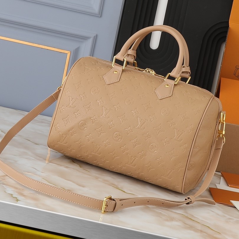 Designer Monogram Speedy Soft 30 Bag-Beige - Bag - Gorchic - $124.99