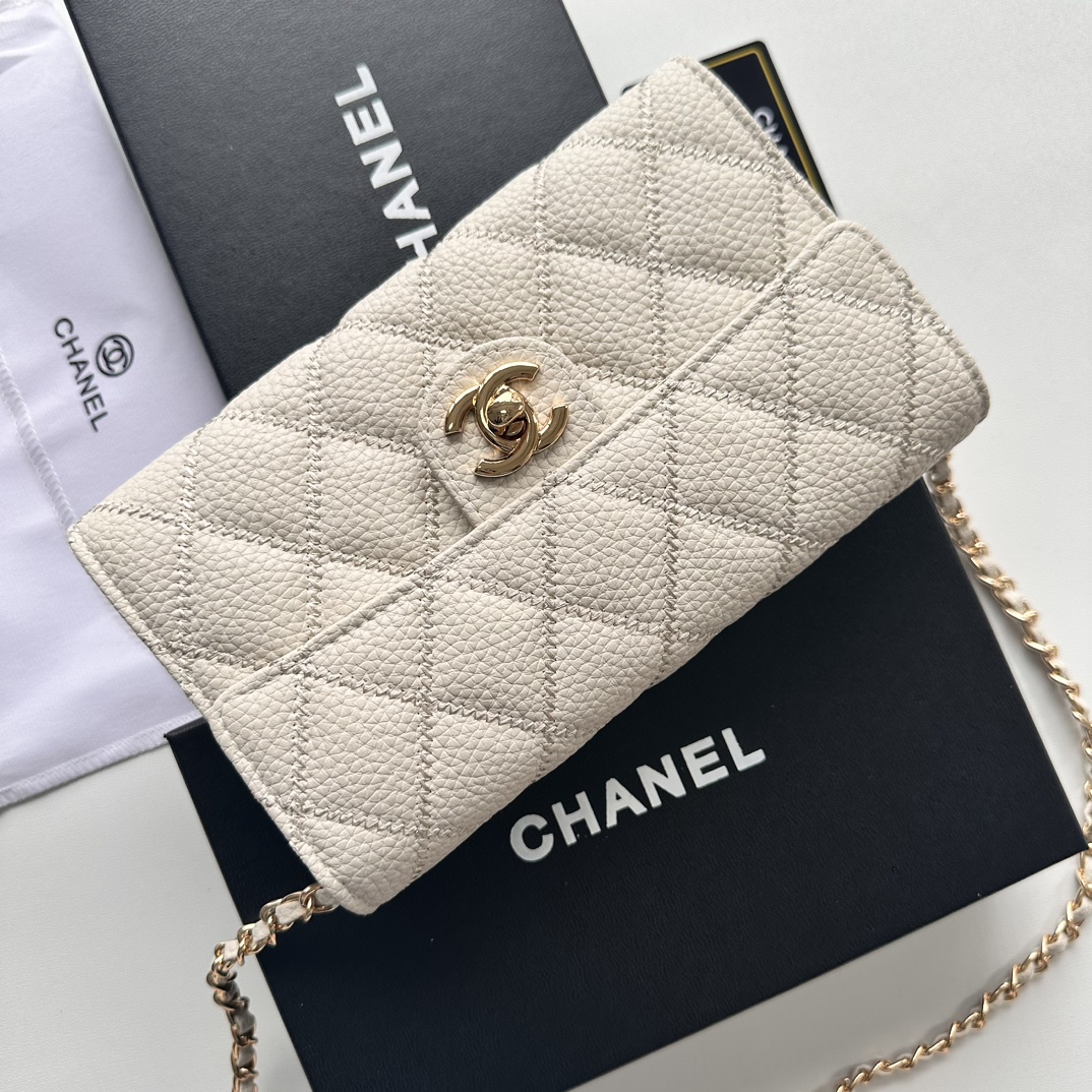 CC Inspired Chain Shoulder Crossbody Small Bag - Rice White Bag - Gorchic - $101.99